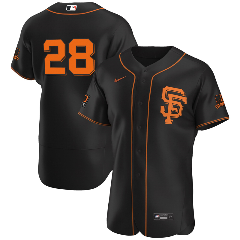 2020 MLB Men San Francisco Giants #28 Buster Posey Nike Black Alternate 2020 Authentic Player Jersey 1->san francisco giants->MLB Jersey